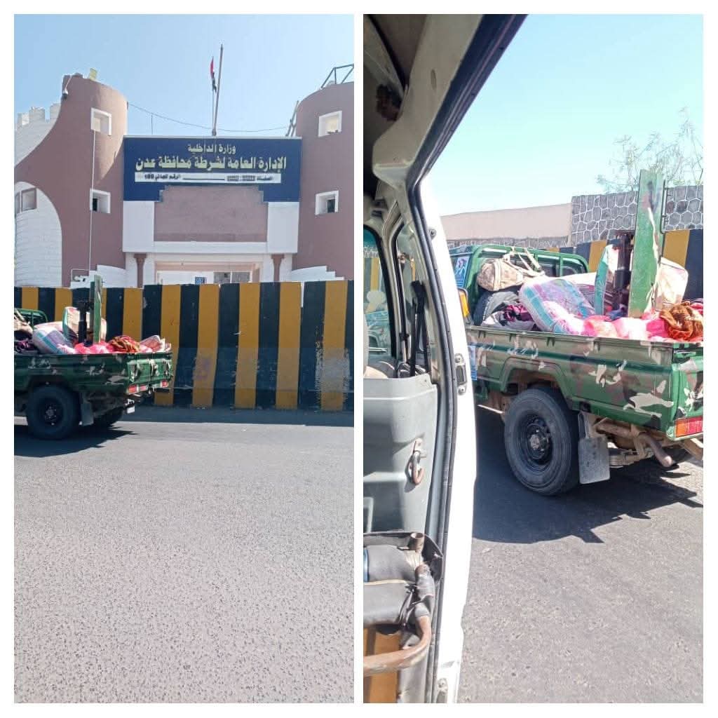 عدن.. أطقم عسكرية محملة بالعفش تثير تساؤلات المواطنين عن وجهتها